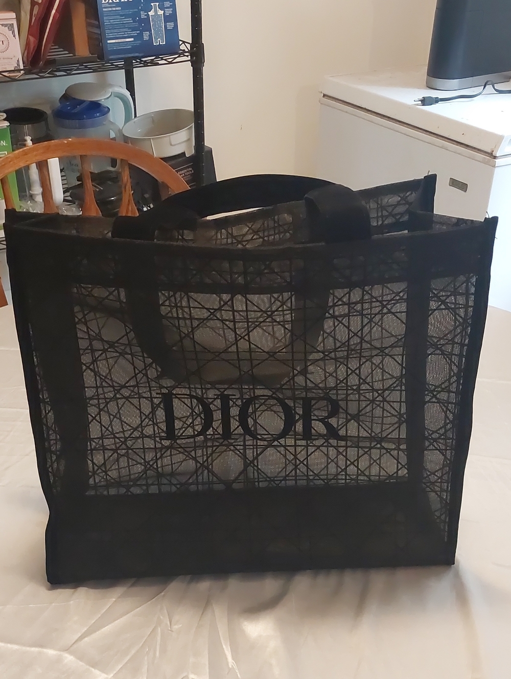 New Dior Beauty Black Mesh GWP Tote